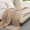 vidaXL Couvertures &agrave; jeter 24 pcs Camel 270 x 240 cm Toison