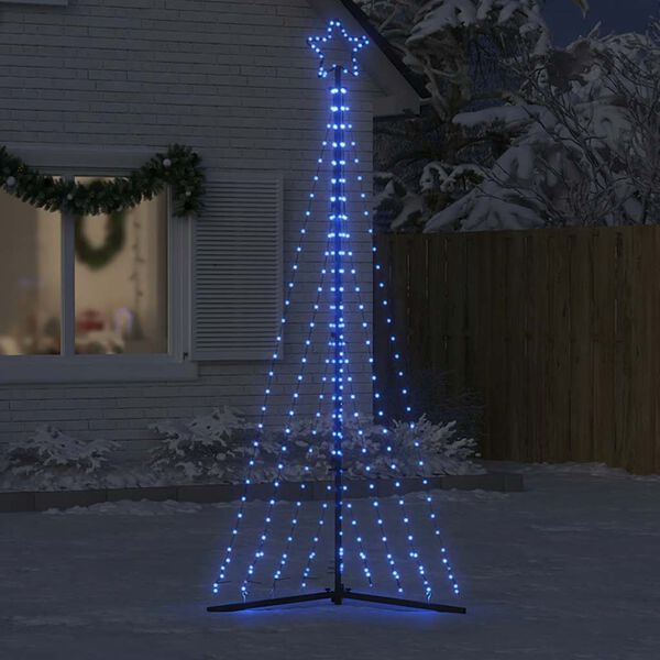 vidaXL Sapin de Noël à LED 447 LED bleu 250 cm