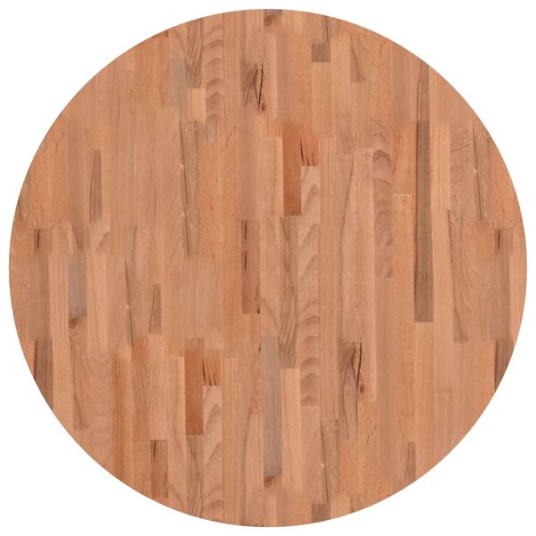 vidaXL Dessus de table &Oslash;90x1,5 cm rond bois massif de h&ecirc;tre