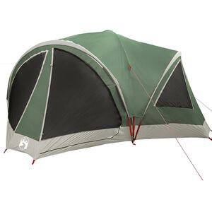 vidaXL Tente familiale avec toit Vert et gris 460 x 430 x 214 cm