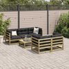 vidaXL Salon de jardin 6 pcs avec coussins bois de pin impr&eacute;gn&eacute;