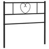 vidaXL T&ecirc;te de lit de remplacement m&eacute;tal noir 107 cm