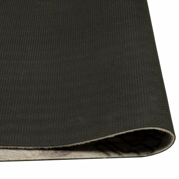 vidaXL Tapis de cuisine lavable imprimé café gris 60x300 cm velours