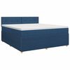 vidaXL Lit boxspring avec matelas Bleu 140 x 200 cm Tissu