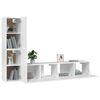 vidaXL Ensemble de meubles TV 4 pcs Blanc Bois d'ing&eacute;nierie