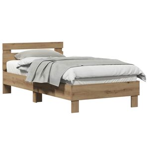 vidaXL Cadre de lit Ch&ecirc;ne artisanal 193 x 95 x 88 cm Bois d'ing&eacute;nierie