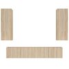 vidaXL Ensemble de meubles TV 4 pcs Ch&ecirc;ne sonoma Bois d'ing&eacute;nierie