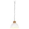 vidaXL Lampe suspendue industrielle Blanc Rond 50 cm E27 Manguier