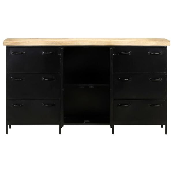 vidaXL Buffet 140x38x76 cm Bois de manguier brut