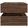 vidaXL Table basse avec lumières LED chêne marron 90x50x40 cm
