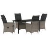 vidaXL Ensemble de salle &agrave; manger pour jardin 5 pcs Gris polyrotin