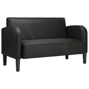 vidaXL Canap&eacute; causeuse noir 110 cm similicuir