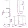 vidaXL Ensemble de meubles de salle de bain 3 pcs gris béton