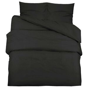 vidaXL Ensemble de housse de couette Noir 140x200 cm Microfibre l&eacute;g&egrave;re