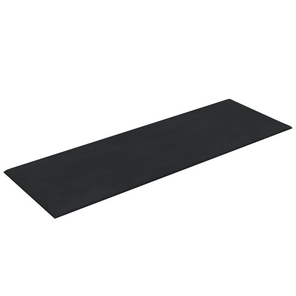 vidaXL T&ecirc;te de lit murale 12 pcs Noir 90 x 30 cm Velours