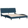 vidaXL Cadre de lit sans matelas bleu 160x200 cm velours