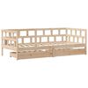 vidaXL Lit de jour avec tiroirs sans matelas 90x190 cm bois massif