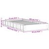 vidaXL Cadre de lit sans matelas cire marron 75x190 cm bois pin massif