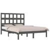 vidaXL Cadre de lit sans matelas gris 200x200 cm bois massif de pin