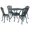 vidaXL Ensemble de tables de jardin 5 pc Vert Aluminium coul&eacute;