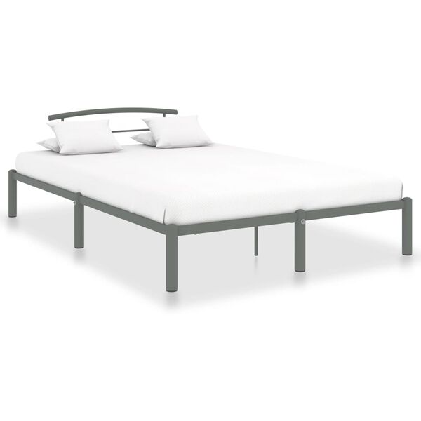 vidaXL Cadre de lit sans matelas gris m&eacute;tal 120x200 cm
