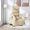 vidaXL Fauteuil inclinable de massage &eacute;lectrique Cr&egrave;me Tissu