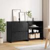 vidaXL Buffet 2 pcs Ch&ecirc;ne noir 70 x 41 x 75 cm Bois d'ing&eacute;nierie
