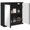 vidaXL Armoire Miroir de Salle de Bain avec porte Noir 60 x 20 x 60 cm