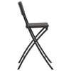 vidaXL Chaise de bar pliable lot de 2 PEHD et acier Aspect de rotin