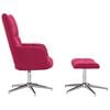 vidaXL Chaise de relaxation avec tabouret Rouge bordeaux Velours