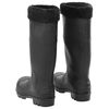 vidaXL Bottes de pluie avec chaussettes amovibles noir taille 39 PVC