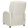 vidaXL Fauteuil inclinable &eacute;lectrique Blanc cr&egrave;me Similicuir