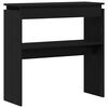 vidaXL Table console Ch&ecirc;ne noir 80 x 30 x 80 cm Bois d'ing&eacute;nierie