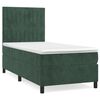 vidaXL Sommier &agrave; lattes de lit avec matelas Vert fonc&eacute; 90x190 cm