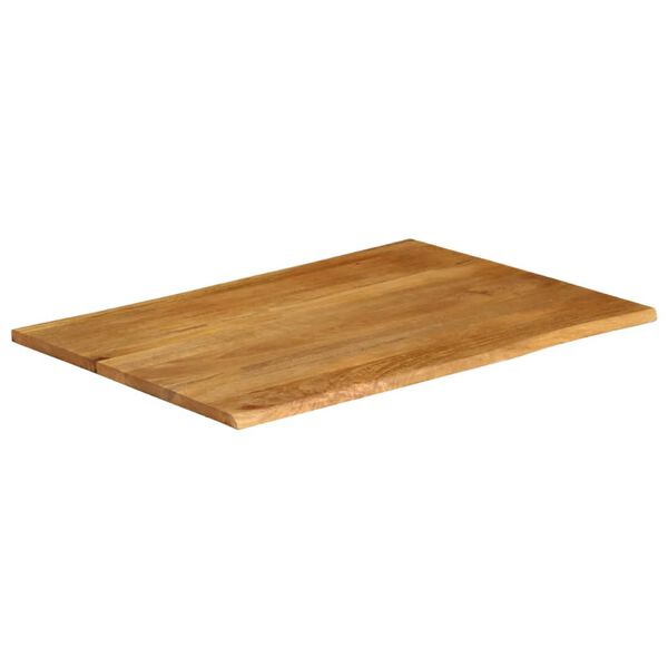 vidaXL Dessus de table 100x80x2,5 cm bord vivant bois massif manguier