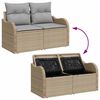 vidaXL Ensemble de canap&eacute; de jardin 6 pcs beige et gris clair