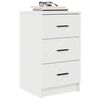 vidaXL Cabinet de chevet avec tiroir Blanc brillant 38 x 38 x 66 cm