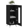 vidaXL Buffet Noir 34,5x34x90 cm Bois d'ing&eacute;nierie