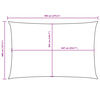 vidaXL Voile de parasol tissu oxford rectangulaire 4x7 m beige