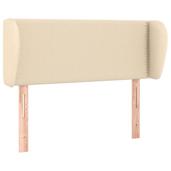 vidaXL T&ecirc;te de lit avec oreilles Cr&egrave;me 83x23x78/88 cm Tissu