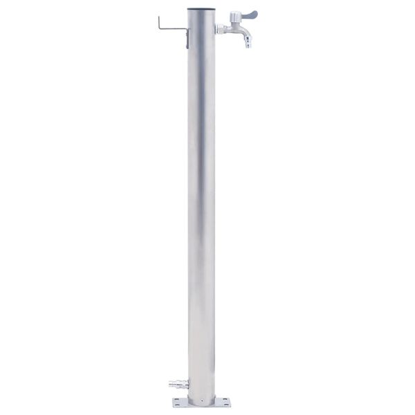 vidaXL Colonne &agrave; eau de jardin 60 cm acier inoxydable rond