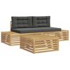 vidaXL 4 pc Ensemble de canap&eacute;s d'ext&eacute;rieur Polyester Blanc