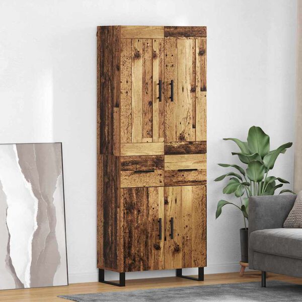 vidaXL Haut Armoire Bois ancien 69,5 x 34 x 180 cm Bois d'ing&eacute;nierie