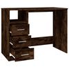 vidaXL Bureau avec tiroirs Ch&ecirc;ne fum&eacute; 102x50x76 cm Bois d'ing&eacute;nierie
