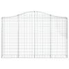 vidaXL Panier de gabions arqu&eacute; 200x30x120/140 cm Fer galvanis&eacute;