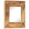 vidaXL Miroir sculpté à la main 50x50x2,5 cm bois de manguier solide
