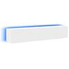 vidaXL Meubles TV muraux avec lumi&egrave;res LED 2 pcs blanc 80x35x31 cm