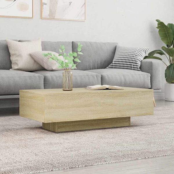 vidaXL Table basse chêne sonoma 100x49,5x31 cm bois d'ingénierie