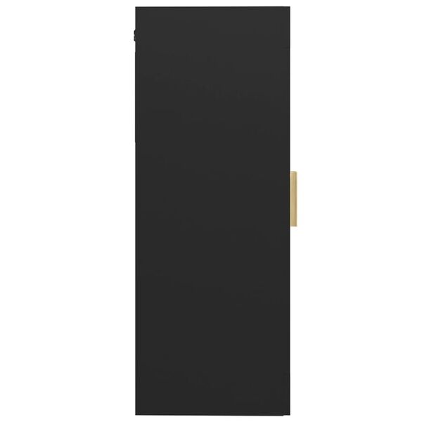 vidaXL Armoire murale suspendue Noir 69,5x34x90 cm