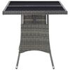 vidaXL Table de jardin Gris 140x80x74 cm R&eacute;sine tress&eacute;e